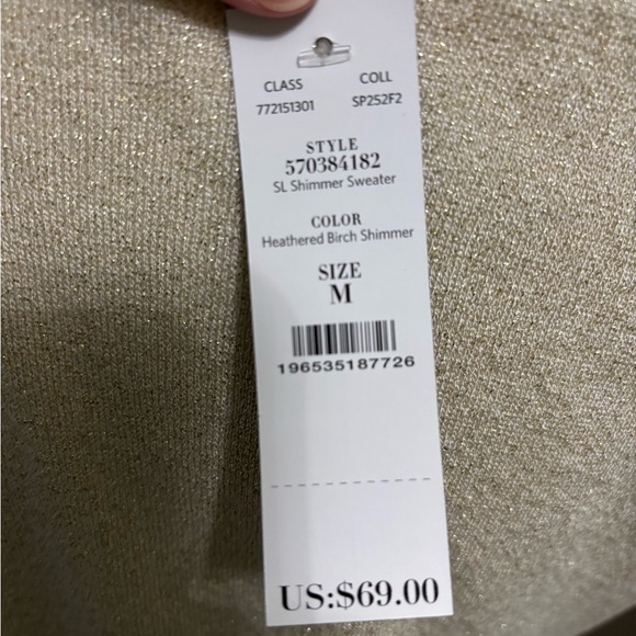 White House Black Market Cream Fitted Cap Sleeve Blouse - Picture 6 of 6